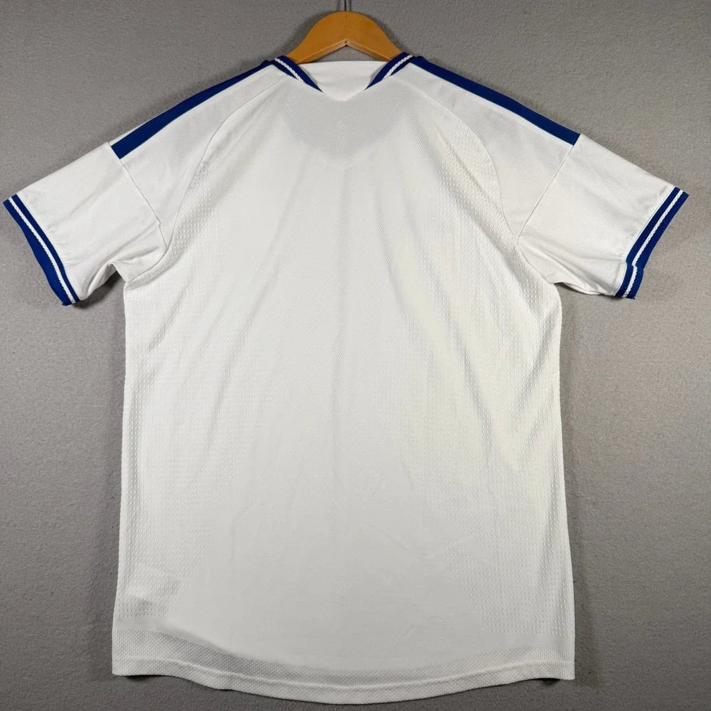 Adidas Greece National Team Home Jersey White Blue KF3555 Mens Large Slim Fit